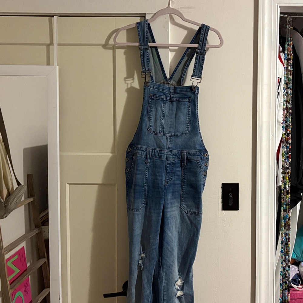 Distressed Denim Overalls Arizona M